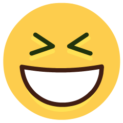 Grinning Squinting Face, the design in this release