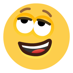 ほっとした顔 as rendered by Skype