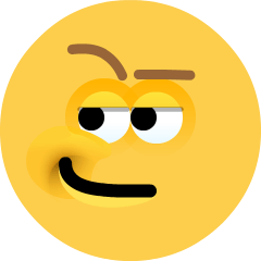 Smirking Face as drawn by Skype in 1.2