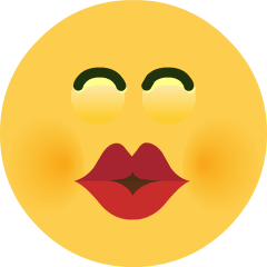 faccina che bacia as rendered by Skype