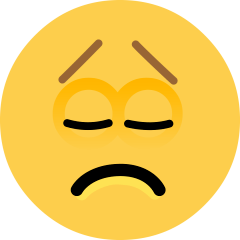 Disappointed Face as drawn by Skype in 1.2