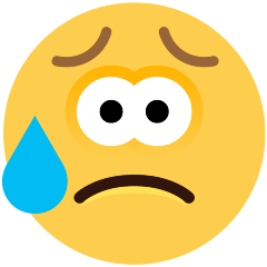 Sad but Relieved Face as drawn by Skype in 1.2