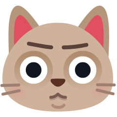 schmollende Katze as rendered by Skype