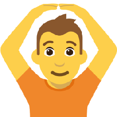 person gesturing OK as rendered by Skype