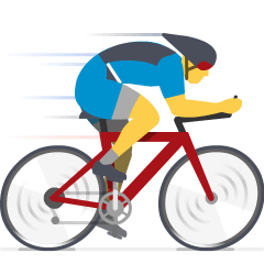 man biking as rendered by Skype