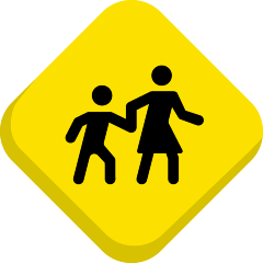 children crossing as rendered by Skype