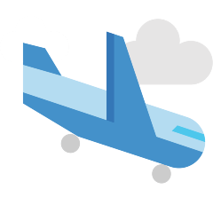airplane arrival as rendered by Skype