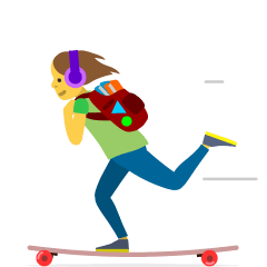 skateboard as rendered by Skype
