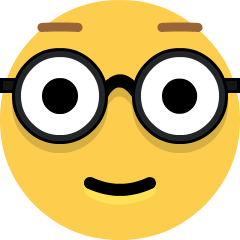 faccina nerd as rendered by Skype