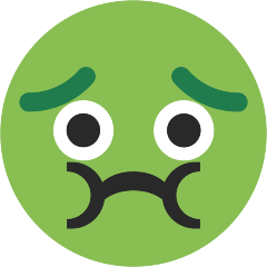 faccina nauseata as rendered by Skype