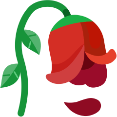 wilted flower as rendered by Skype