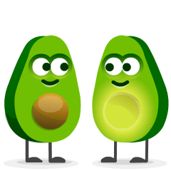 avocado as rendered by Skype
