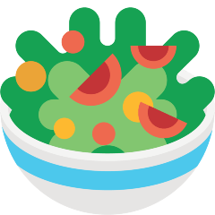 green salad as rendered by Skype