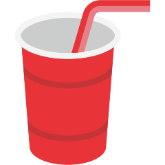 cup with straw as rendered by Skype