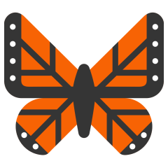 butterfly as rendered by Skype