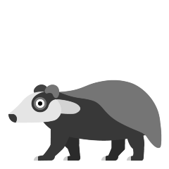 Badger as drawn by Skype in 1.2