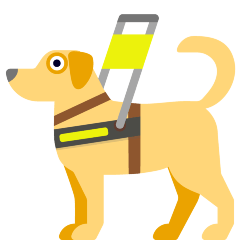 guide dog as rendered by Skype