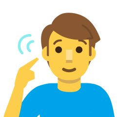 gehörloser Mann as rendered by Skype