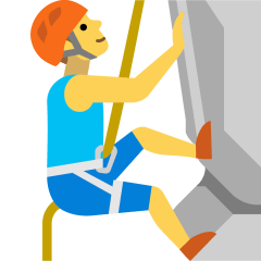 man climbing as rendered by Skype