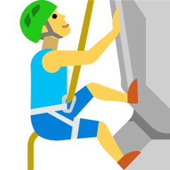 person climbing as rendered by Skype