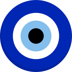 nazar amulet as rendered by Skype