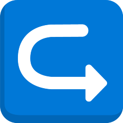 left arrow curving right as rendered by Skype