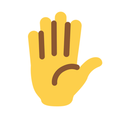 mano alzata as rendered by Skype