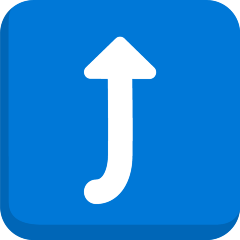 right arrow curving up as rendered by Skype