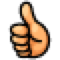 Thumbs up as drawn by SoftBank in 2010