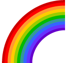 rainbow as rendered by SoftBank