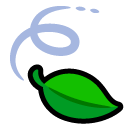 leaf fluttering in wind as rendered by SoftBank