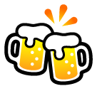 clinking beer mugs as rendered by SoftBank