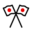 überkreuzte Flaggen as rendered by SoftBank