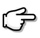 Backhand Index Pointing Right, the design in this release