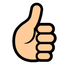 Thumbs up as drawn by SoftBank in 2014