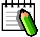 Papier und Bleistift as rendered by SoftBank