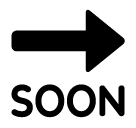freccia SOON as rendered by SoftBank