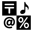input symbols as rendered by SoftBank