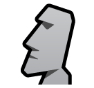 Moai as rendered by SoftBank