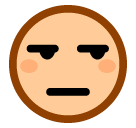 faccina contrariata as rendered by SoftBank