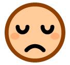 Pensive Face as drawn by SoftBank in 2014