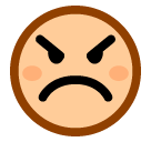 visage en colère as rendered by SoftBank
