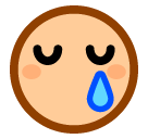 Crying Face as drawn by SoftBank in 2014