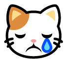 وجه قطة يبكي as drawn by SoftBank in 2014