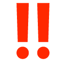 double exclamation mark as rendered by SoftBank
