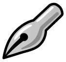 black nib as rendered by SoftBank