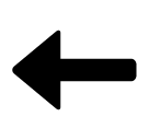 Pfeil nach links as rendered by SoftBank