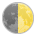 first quarter moon as rendered by Sony