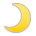 crescent moon as rendered by Sony