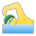 man swimming as rendered by Sony